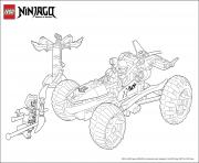 ninjago lego voiture 4x4  dessin à colorier